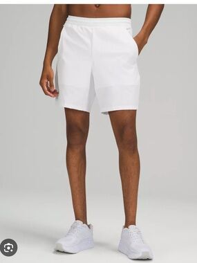 163-$50 NWT *FREE SHIPPING* Lululemon Pace Breaker Short Lined 7” White size S